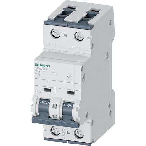 Interruptor Siemens 5sy62167 16 A 2 polos