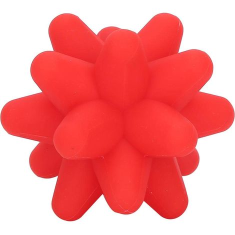 Balle de massage, balle hérisson Dekiam, massage des tissus profonds des pieds, du dos et des mains, balle de lacrosse pour soulager la douleur, la tension et le stress (rouge)-AquaForge