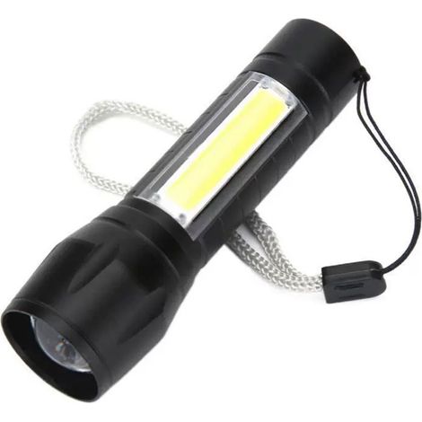 COB-Taschenlampe aus Aluminium, teleskopierbar, superhell, wasserdicht, tragbar, Mini-Taschenlampe für den Außenbereich (1/5)