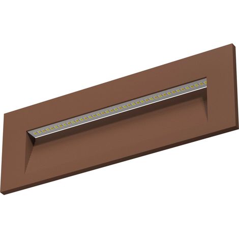 Beneito Faure Faretto Led segnapasso da incasso a parete Tween - 5W, Switch CCT, Illuminazione Interni ed Esterni, corridoi o passaggi - Corten