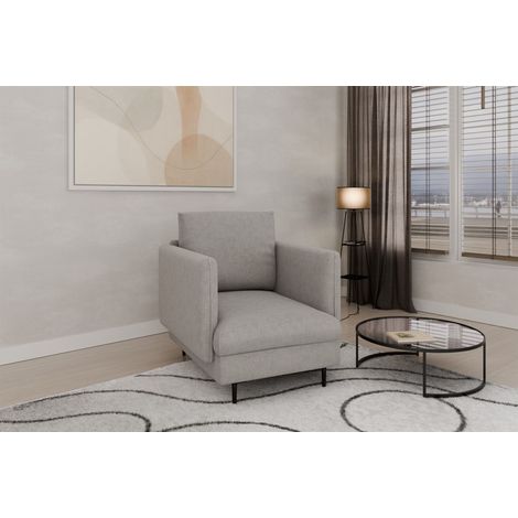 Sessel Designersessel HELMER Stoff Vibe Grau