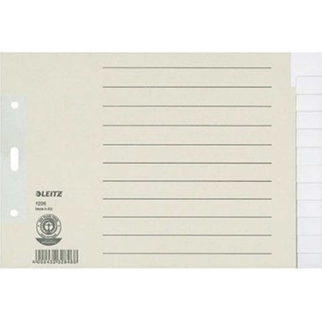 Ordnerregister DIN A5 quer berbreite blanko Tauenpapier recycelt grau 12 Registerbltter (1/5)