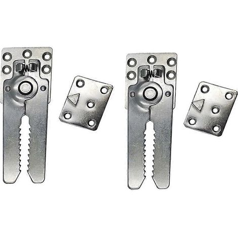 Deux clips de connexion modulaires métalliques pour canapé, dotés d'une forte adhérence, d'une fonction d'alignement antidérapante et d'un revêtement antirouille. (1/5)