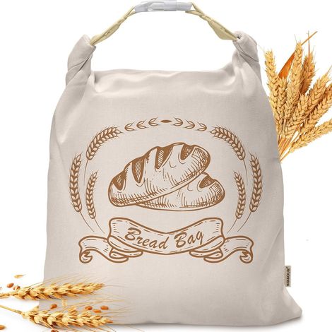 Confezione da 1 sacchetto XL in cera d'api per pane e lievito madre – Sacchetti riutilizzabili in cotone biologico, conservazione alimentare sostenibile, adatti al congelatore (1 pezzo) (1/4)
