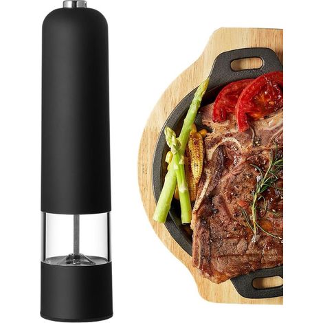 Molinillo eléctrico, molinillo de sal eléctrico, molinillo automático - ganchos para molinillo de sal, molinillo de cocina de cerámica para sal