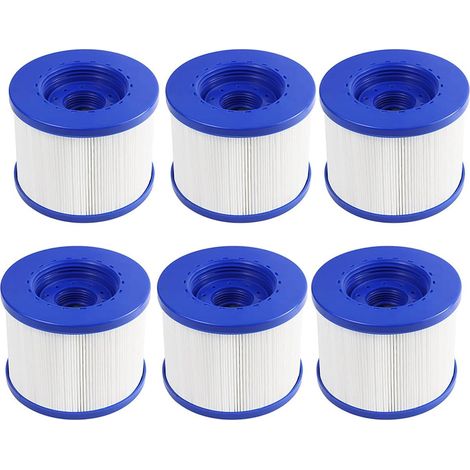 6 Pack Hot Tubing Replacement Pool Filters - 104mm - Pet & Non-Woven Fabric - Compatible with Clever Spa