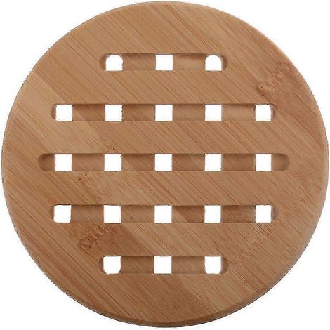 Lot de dessous de plat en bambou, carrés et ronds, pour plats chauds.-15cm
