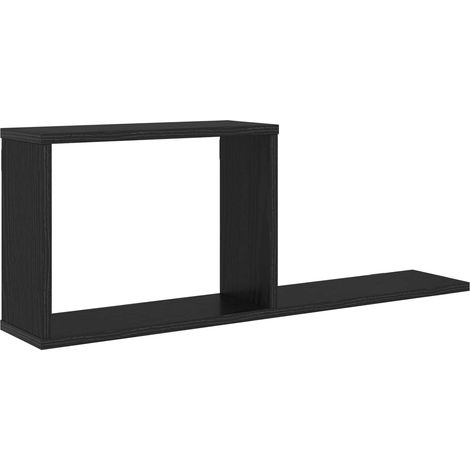 Schweberegale Schwarze Eiche 80 x 15 x 30 cm Holzwerkstoff vidaXL (1/5)