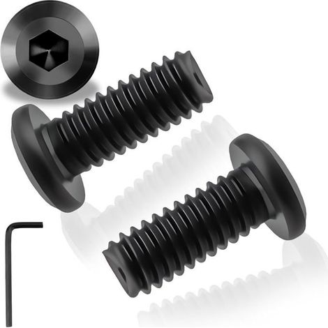25Pcs Vis M6X16Mm Vis Noire Tete Plate A2 V2A Boulon M6 Vis Inox Tete Plate Cylindrique Vis Allen Avec Clé Hexagonale Convie[CA70] (1/5)
