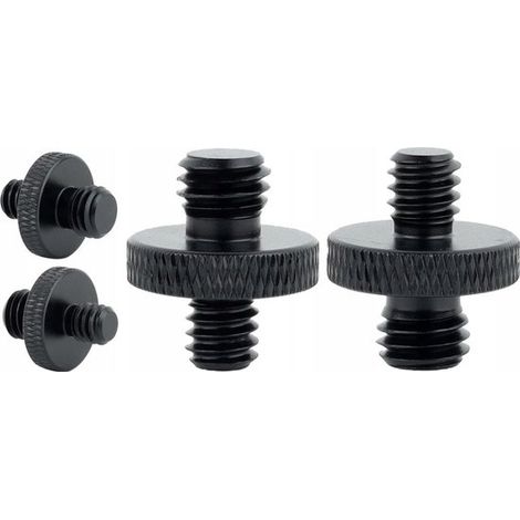 x 1/4” a M8, soporte de lámpara de aluminio negro, tornillos adaptadores de 18 mm (1/5)