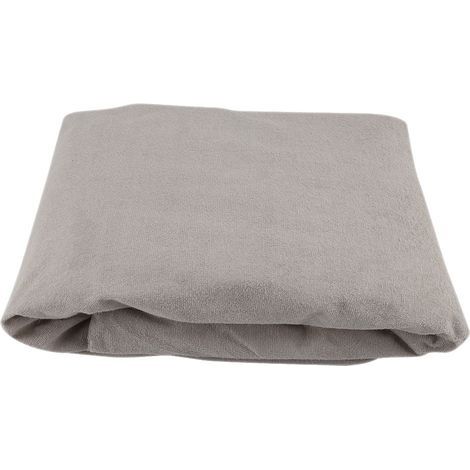 Housse de matelas imperméable anti-acariens, drap-housse gris 180x200+30 cm (1/5)