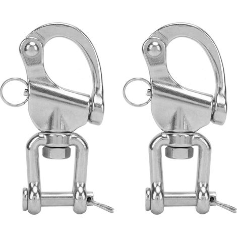 Ortviai Équerres Rapides Pivotantes en Acier Inoxydable 316 – 2 Pièces, 127 mm, pour Bateaux et Voiliers (1/5)