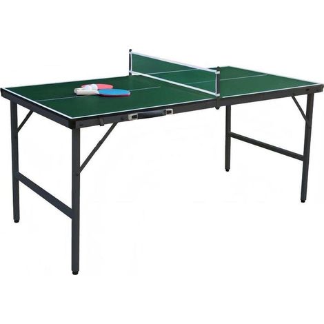 Set avec filet, 2 raquettes et balles, table de ping-pong pliante pour jouer en famille, rangement facile (1/2)