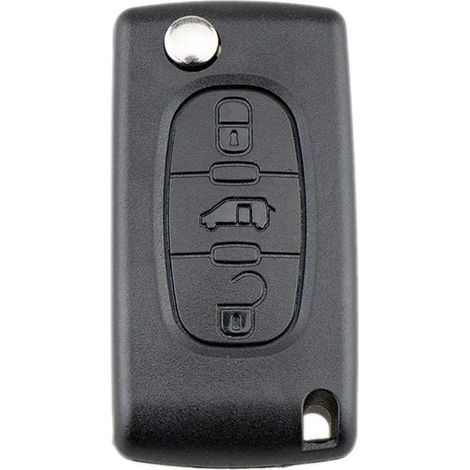 Coque Clé CE0536 Compatible pour Peugeot Partner 107 207 307 407 208 308, Citroen C2 C3 C4 C5 Berlingo Picasso, Boitier Clé Peugeot Partner, TéLéCommande Citroen, Clef Berlingo - 3 Boutons (1/5)