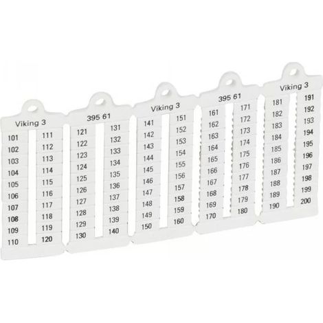 Legrand 039561 Placa marcadora (x1000) bloque de terminales vertical paso 5 101-200