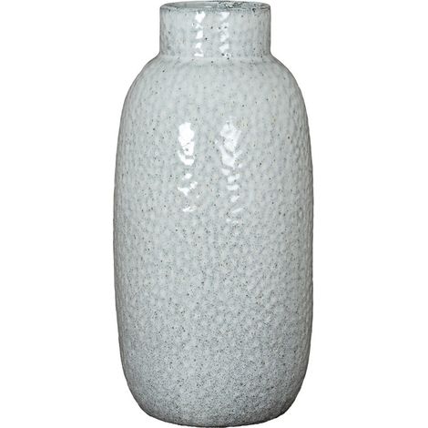 Cairn Dimple Large Vase - Ceramic - L18 x W18 x H37 cm - White