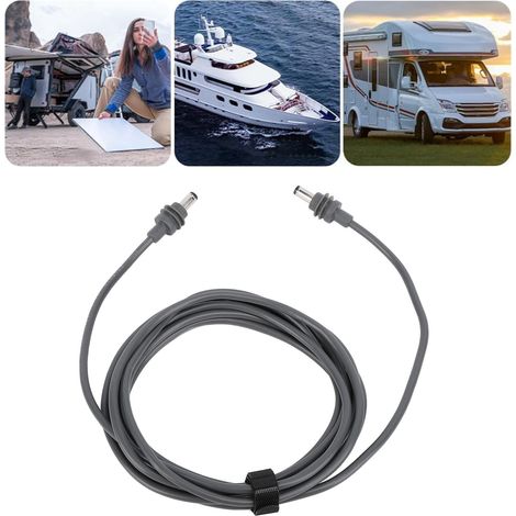 Cable de satélite de CC de goma de 12 m / 39,4 pies de longitud, resistente al agua y a los desgarros, para uso en interiores y exteriores. (1/5)