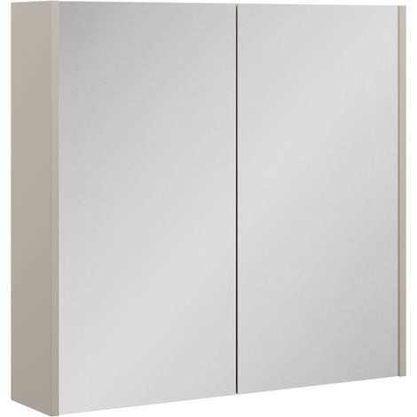 Armario con espejo para baño Ruford, Cachemira, 80 x 75.8 cm con 2 puertas de espejo, Vicco (1/5)