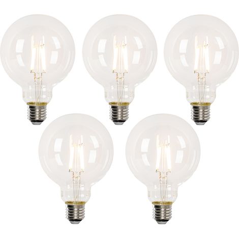 LUEDD Lot de 5 Ampoule LED intelligentes E27 G95 4,5W 470lm 2700-6500K