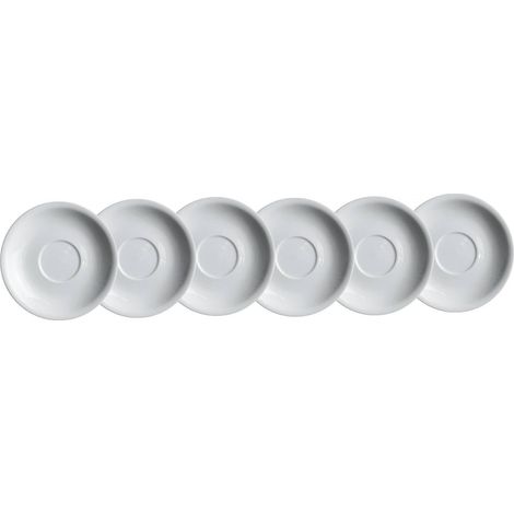 Table top set 6 piattino per tazza cappuccino in fine porcellana, qualità professionale