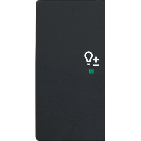 Bascule double avec symbole ’’variateur’’ à gauche noir mat