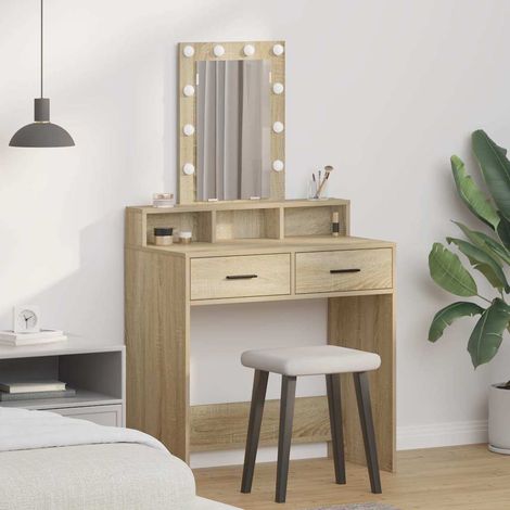 vidaXL Dressing Table Brown 79 x 41 x 140 cm Engineered Wood