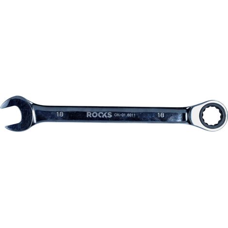 Chiave combinata ROOKS 18 mm con cricchetto (OK-01.6011)