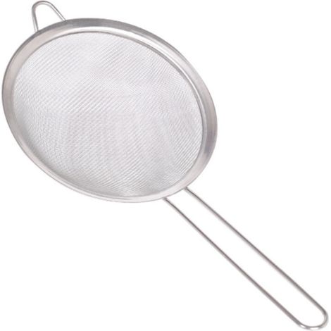 Passoire de cuisine 10 cm en acier inoxydable, mini passoire argentée résistante (1/5)
