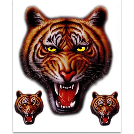 Adesivi Sticker Tigre Fauci, 14 x 16 cm