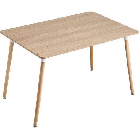 Estilo Nórdico - Mesa Tower Rectangular 120 x 80 cm - Madera Natural (1/5)