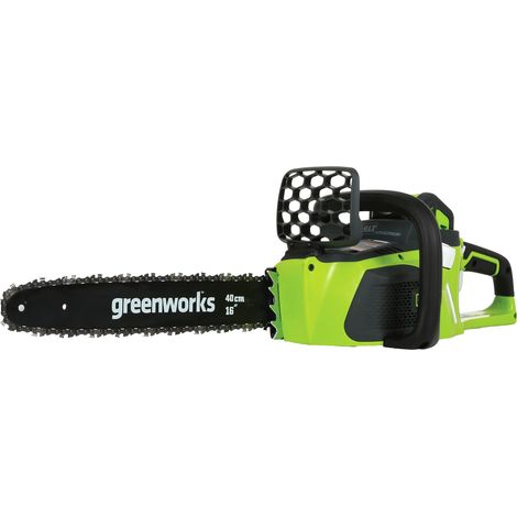 Greenworks Tools Batteria Motosega a Catena GD40CS40 (Li-Ion 40V 11 m/s Velocità della Catena, 40cm (1kw), 180 ml Volume del Serbatoio dell'olio senza Batteria e Caricabatterie), verde (1/5)
