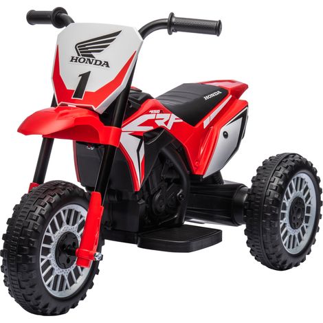 Moto électrique enfant Honda CRF450RL 3 km/h son démarrage klaxon 71x40.5x43.5 cm rouge
