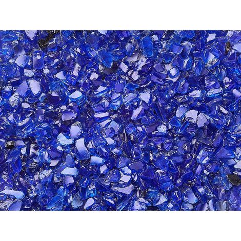 Graniglia, granulato per giardino, Vetro Blu 8-12 mm (10 sacchi da 6 Kg)