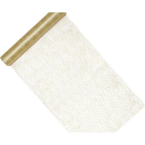 Dekoratives Netzgewebe Fibra Gold 0,36 x 9 m