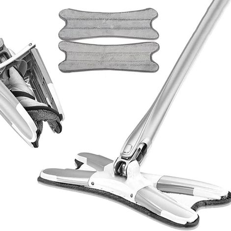 Balai-serpillère rotatif à 360° – Nettoyage en profondeur des recoins, utilisation humide/sèche et brosse cachée pour spatule (1/5)