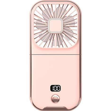 Mini ventilateur USB rose - Ventilateur portable - 4 vitesses - Batterie rechargeable 3000 mAh - Petit ventilateur pour la maison - Ventilateur de poche pour l'extérieur (1/5)