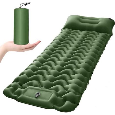 Matelas De Camping Gonflable - 200x70x10 Cm - Pompe À Pied Intégrée - Imperméable - 1 Pièce (1/4)