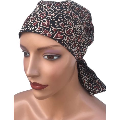 Lara 495, turbante de algodón para mujer, también para después de la quimioterapia. (1/5)