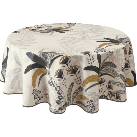 Nappe Anti-taches Palmiers - Ronde 160 cm (1/3)
