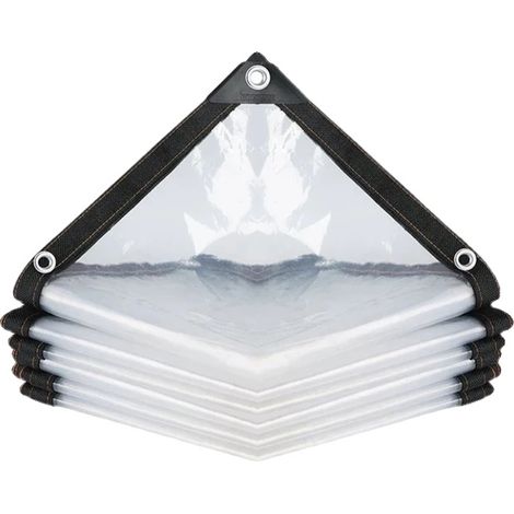 Bâche en PE, Imperméable, Résistante aux intempéries, Tarp en film de 0,12 mm, 3m X 4m (1/2)