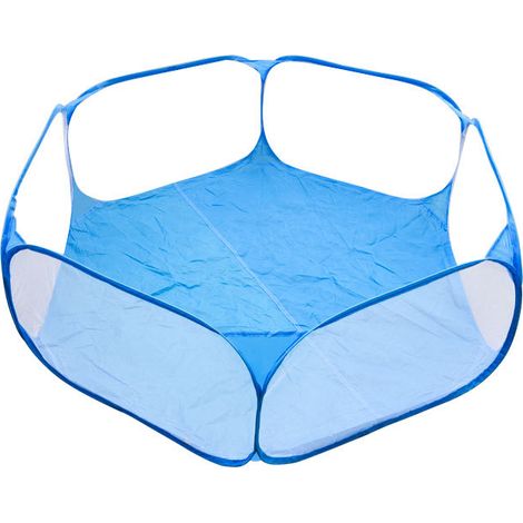 Faltbarer und tragbarer Laufstall für Kleintiere (blau) mit Tasche (1/5)