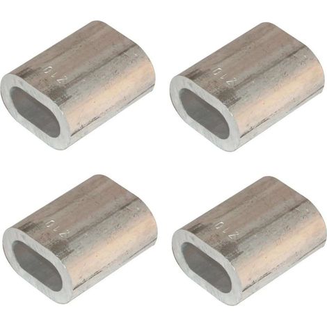 Cyclingcolors – Lot de 4 manchons à sertir 8mm aluminium – Pour câble acier – Raccord connecteur pour réparation serre – Température maximale de fonctionnement (1/2)