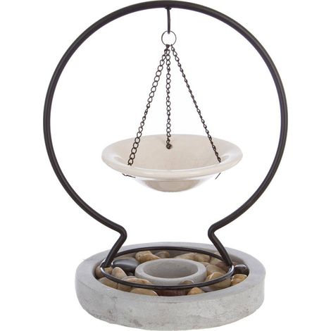 Bruciaprofumi 20x24cm con pietre decorative - Atmosphera créateur d'intérieur