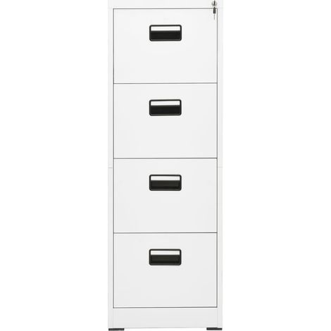 Maison Exclusive - Armario archivador de acero blanco 46x62x133 c
