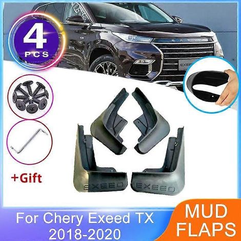 Schmutzfänger für Chery Exeed TX 2018, 2019, 2020 – Schmutzfänger vorne und hinten, Radlaufschutz, Spritzschutz, Kotflügelzubehör – ohne Logo