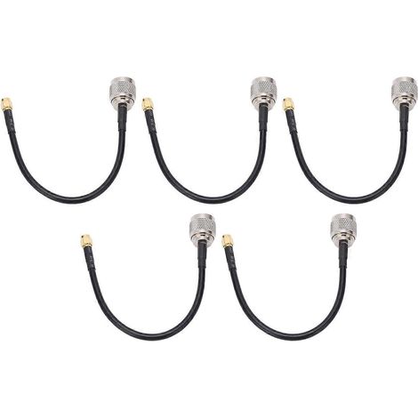 câble coaxial RF avec connecteur audio NJ vers SMA-J, 2 câbles d'extension blindés TFL-RG58-21 (1/4)