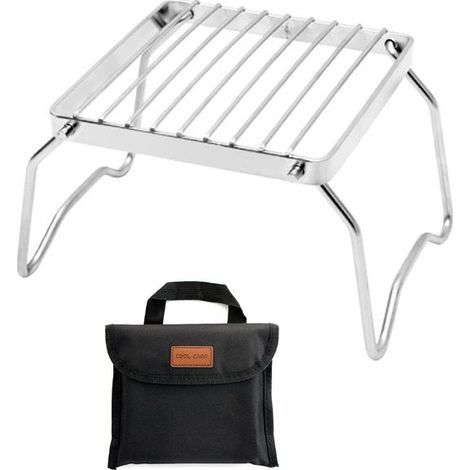 Grillplatte aus Edelstahl für Steaks, Gemüse und Garnelen – Kompaktes und faltbares Design, hitzebeständig und langlebig, inklusive Tragetasche. (1/3)
