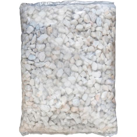 Grava Blanca 12/18 mm Saco 20 kg Piedra Decorativa Jardín Árido Paisajismo Grava para Caminos y Jardinería (1/3)