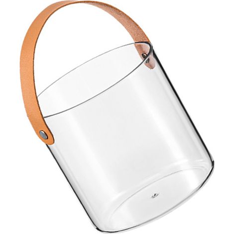 Petit seau à glace, seau à vin transparent avec anse, vase moderne et polyvalent pour la décoration de fêtes (1/5)