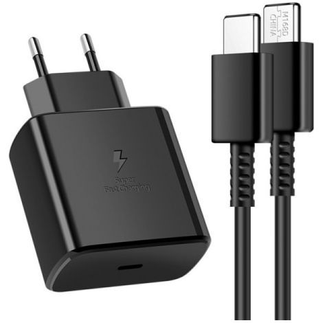 45-W-Schnellladegerät für Samsung USB-C + 1 m USB-C-Kabel – Originalqualität, 45 W, ultraschnelles Laden (1/5)